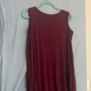 MTS Red Sheath Midi Dress Crew Neck Sleeveless